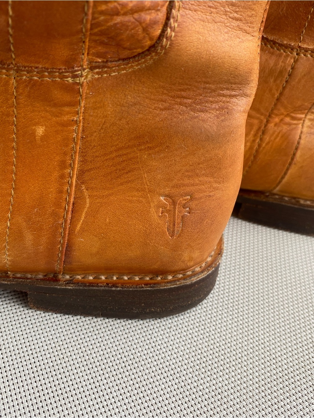 Frye Tall Leather Riding Boots Cognac Brown 6 1/2 Classic Equestrian - Picture 9 of 14